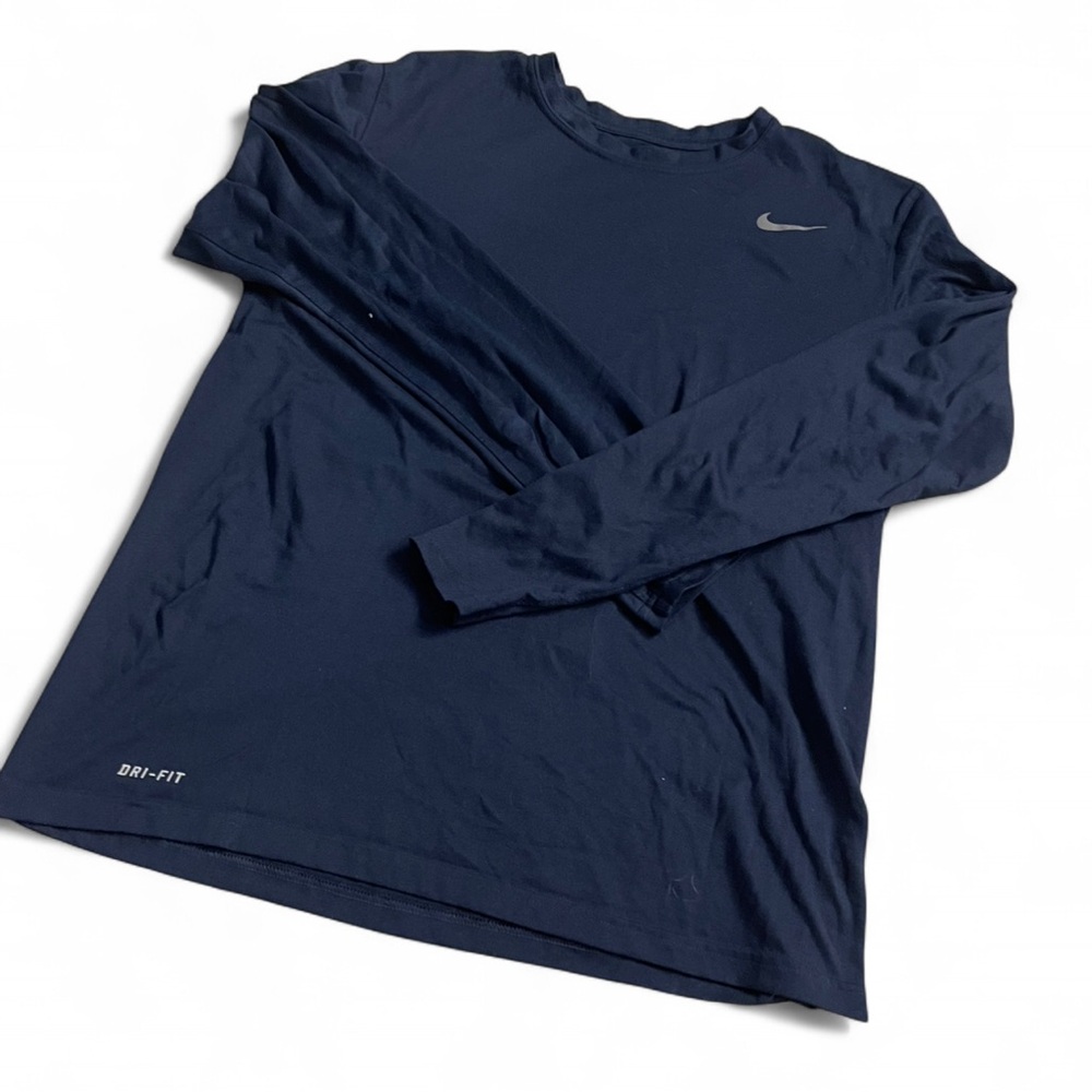 Nike Men's Dark Blue Long Sleeve Tee